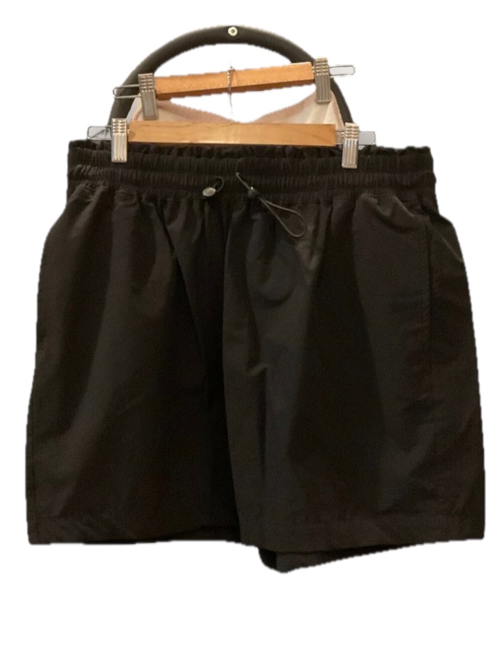 Mono B Athletic Shorts Black Size 2XL Nylon Smocked Waist